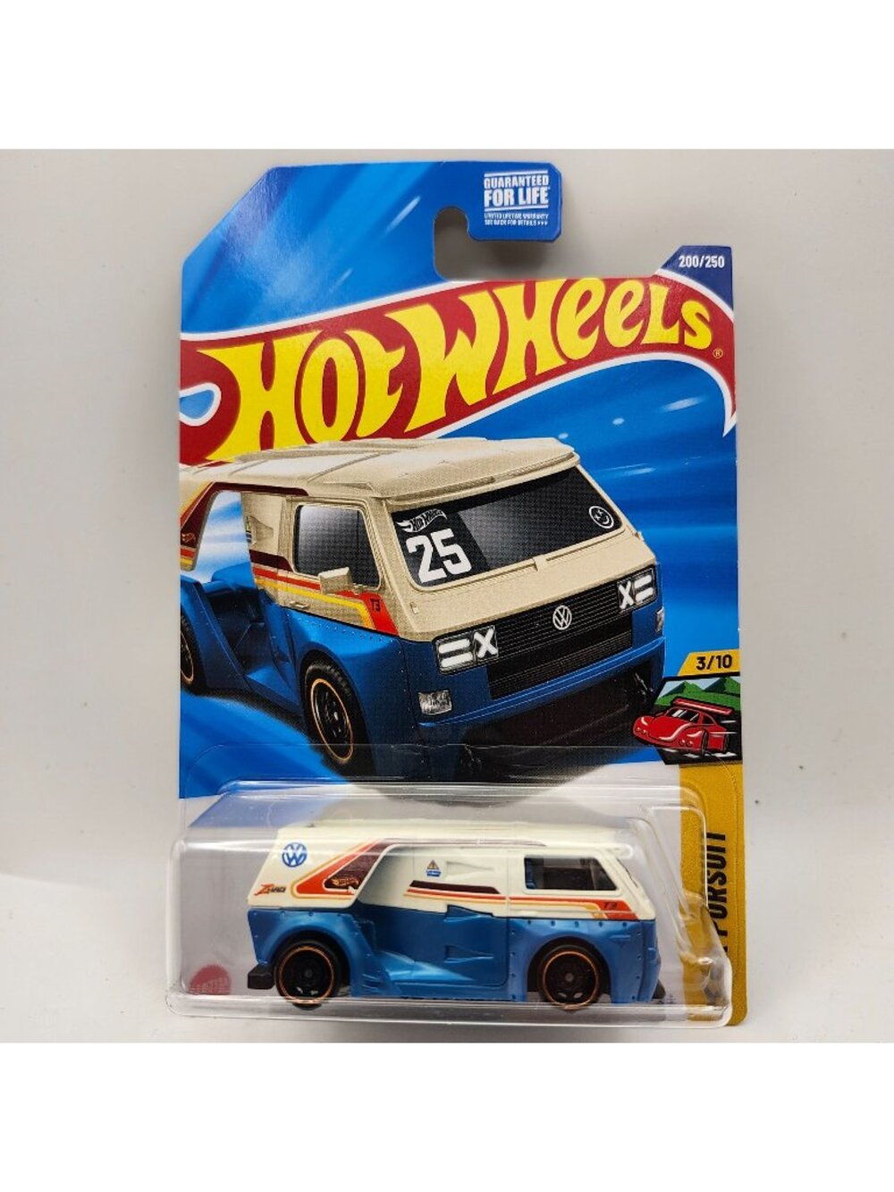 Hot Wheels VW T3 Custom Blue White Peak Pursuit New 3/10 200/250